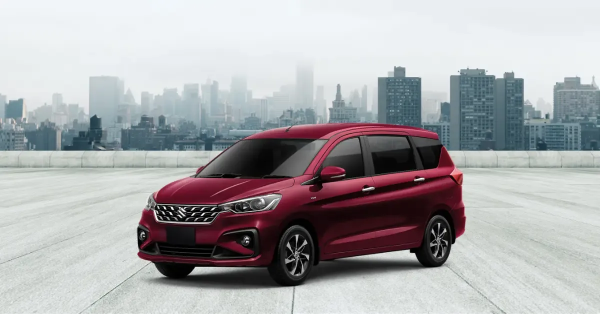 Suzuki Ertiga in a paved open area