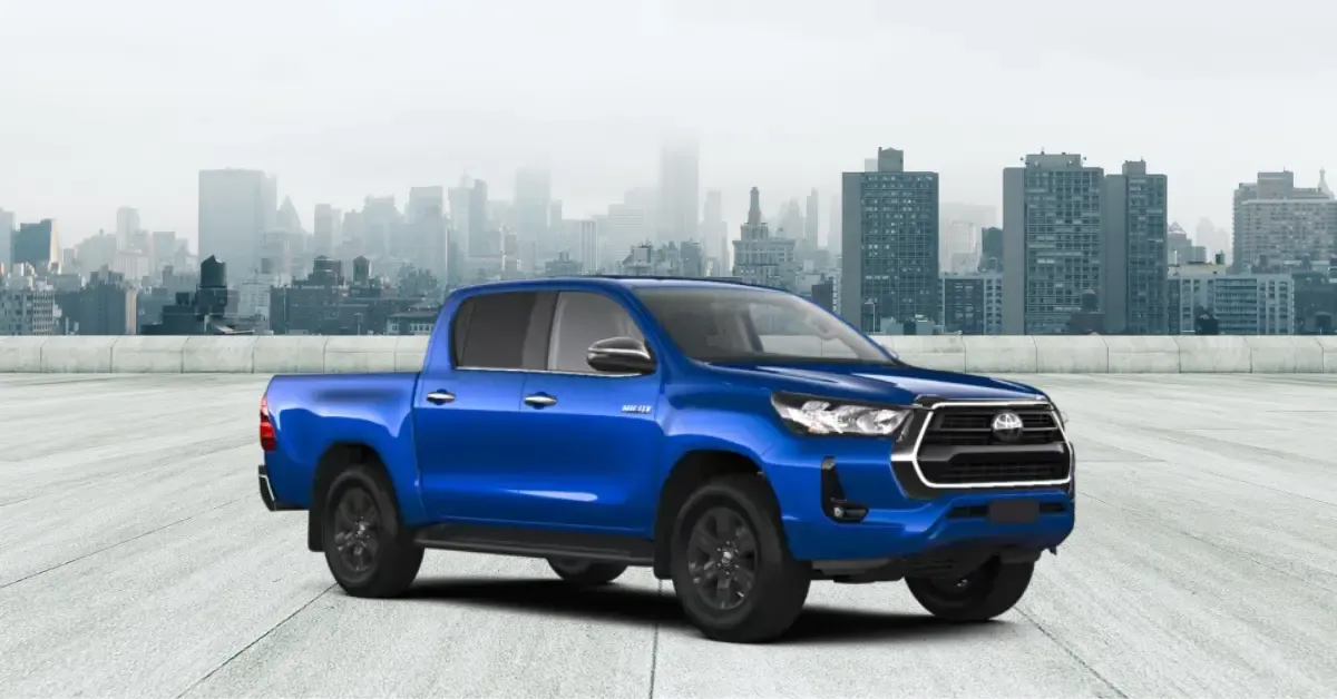 Toyota Hilux in a paved open area