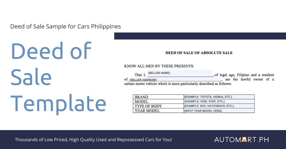 deed of assignment vs deed of sale ph