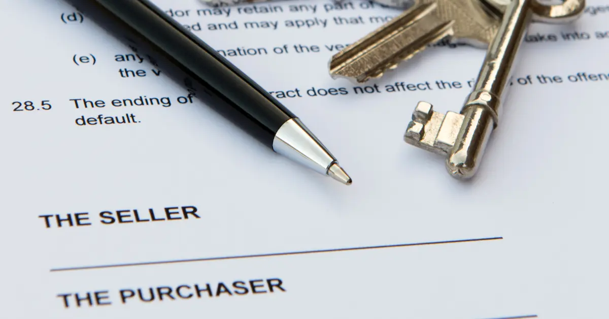 Photo of documents to be signed by the seller and purchaser