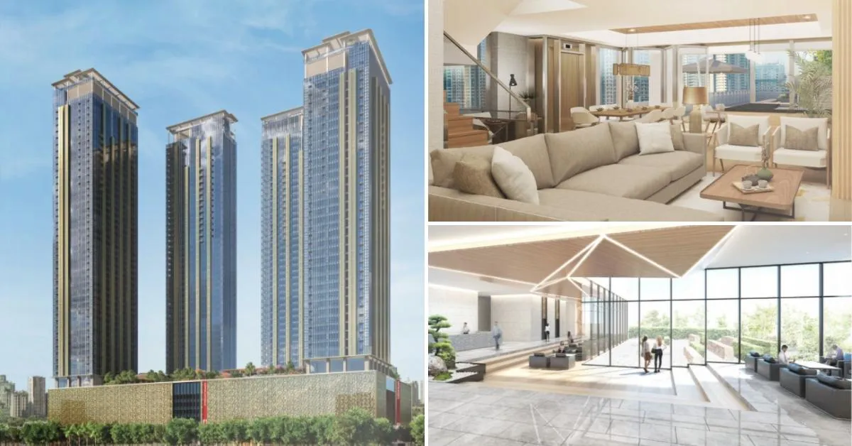 Collage of the Seasons Residences, interior units, lobby, towers